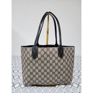 GUCCI GG Coated Canvas Supreme Reversible Small Tote Bag Beige/Black